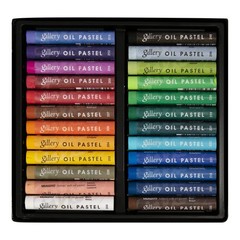 Gallery Artists’ Soft Oil Pastels, 24 Assorted Colors – Professional Grade Oi…