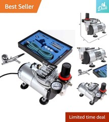 Portable Airbrush Compressor Kit – Ideal for Body Art, Tattoos, and Painting
