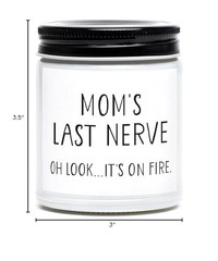 Mothers Day Gifts for Mom from Daughter and Son, Moms Last Nerve 7oz, White