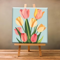 Framed Paint by Numbers for Adults – Colorful Flowers DIY Adult Paint by Number