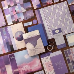 Aesthetic Scrapbook Kit 348pcs A6 Grid Notebook 256 Pages – Bullet Journal