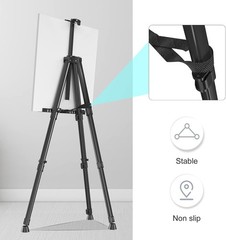 Aluminum Tripod Easel – Sturdy Table/Floor Painting Stand