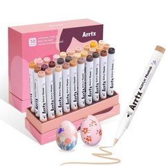 30 Colors Skin Color Acrylic Paint Pens, Skin Tone Paint Markers Paint Pens f…
