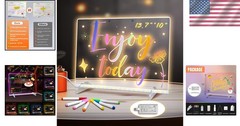 Vibrant LED Drawing Board 13.7″x10″ – 4 Modes & 7 Colors for Kids’ Creativity