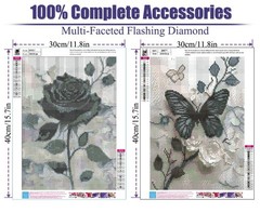 LWZAYS 2 Packs Flower Diamond Art Kits for 16 x 12 inches, G8871+G9057-US