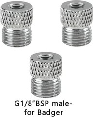 3Set Of Airbrush Hose Adaptor Fitting 1/8″ Male to Badger Paasche Aztec Airbrush