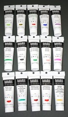 15 Diff Popular Colors Liquitex Heavy Body Acrylics- 2 oz Tubes – Retail $155.74