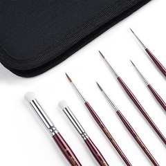 Kolinsky Sable Miniature Paint Brushes – 7pcs Detail Paint Brushes Drybrushes…