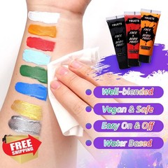 Ybuete 2pc White+Light Blue Face Paint