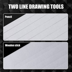 Fainne 2Pack Plastic Straight Line Stencil Template for Journaling 9mm
