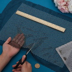Black Rhinestone Fabric Stretchy Mesh 15.7×11.8inch Soft Stretch Besh Fabric …