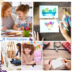 Watercolor Paper 120 Sheets 4 x 6 Inch 140 lb/300 GSM Cold Press White