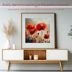 Sanjee Flowers Diamond Art Painting Kits for Adults Medium, Multicolored