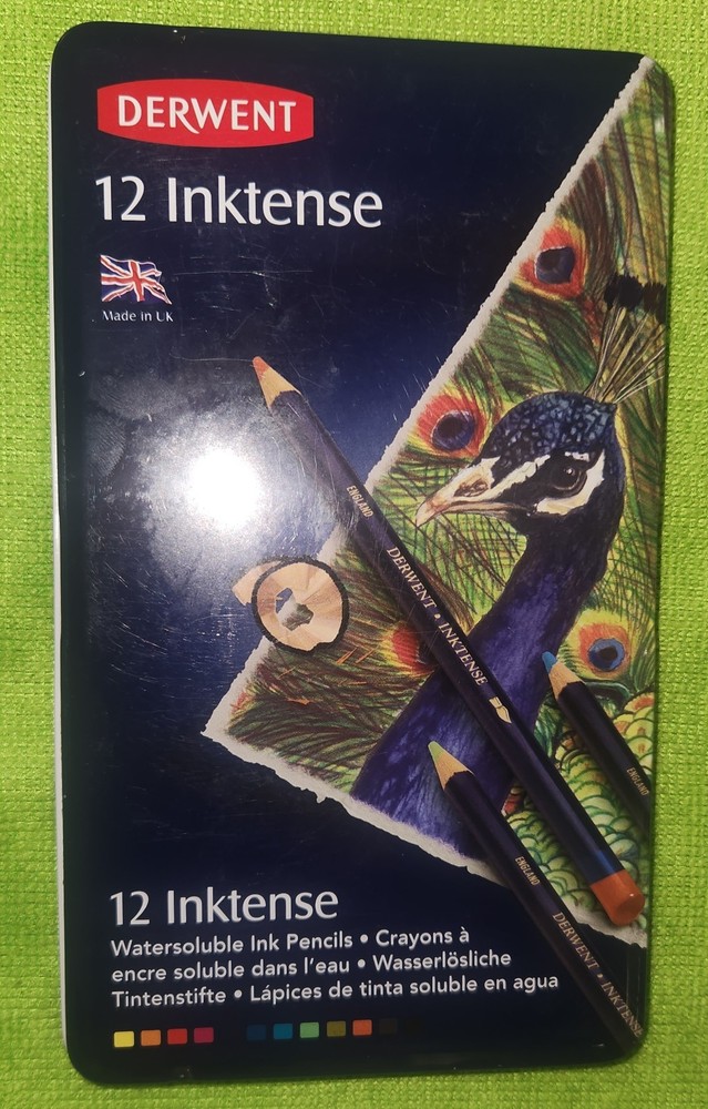 Derwent England Inktense colored pencils Set of 12 – in the tin No. 0700928