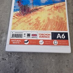 A6 Torchon Surface Pad – 250gsm – A6 – Natural White – 15 Sheets – UK – Free P&P