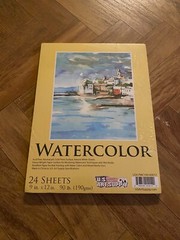 US Art Supply Watercolor Paper Pad 9″ x 12″ 24 Sheets Cold Pressed Acid-Free