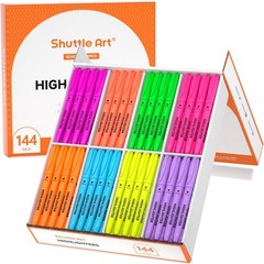 144 Pack Fluorescent Highlighters – Assorted Colors Set