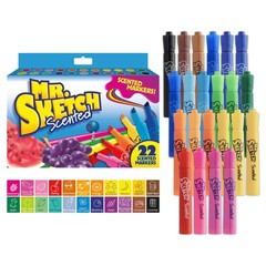 Mr. Sketch Scented Markers, Chisel Tip, 1 Count (Pack of 22), Multicolored