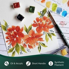 RSS-2540S Ruby Satin Expressive Painting Set of Paintbrushes, Round Size 2/0,…