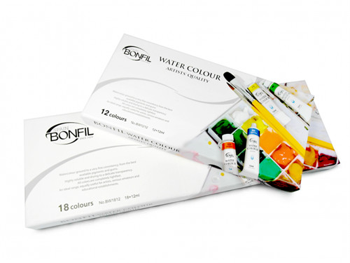 SPAIN BONFIL Professional Watercolor Paint Set tubes Artist Quality 12/18 Colors