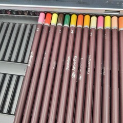 Art-n-Fly Premium Oil Based Colored Pencils 54 of 72 Partial Set With Case