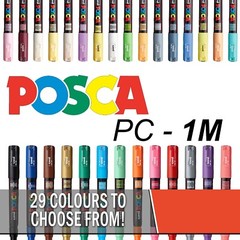 Posca Paint Marker Art Pens Waterproof Permanent Pen Car Tyre Metal Any Surface