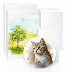 200 PCS Watercolor Paper Bulk 6 Sizes 250 GSM White Cold Press Craft Art