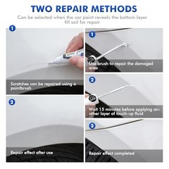 LC9A Pure White Touch Up Paint Compatible with Volkswagen, DIY Pure White LC9A
