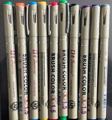 “SUPERIOR” MS-807D, SET OF 12 BRUSH COLOR MARKERS. PLUS BONUS OF 10 MORE!!! NOS.