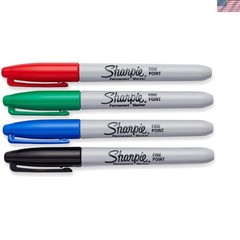 Artistic Expression: Assorted Fine Point Permanent Markers – Quick Drying 4-Pack