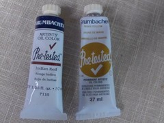 2X Grumbacher Pre-Tested Oil Paint 1.25oz ~ Indian Red P110 & Mars Yellow P138