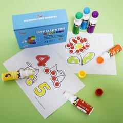 Dot Markers Bingo Daubers – 12 Washable Paint Dotters for Kids’ Art & Crafts