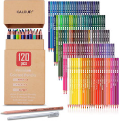Premium Colored Pencils,Set of 120 Colors,Artists Soft Core with Vibrant Color,I