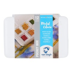 Van Gogh Watercolour pocket box muted colours 12 half pans