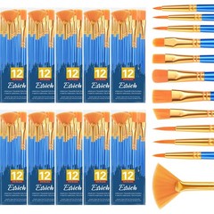 ESRICH Paint Brushes Set,10pack/120pcs Nylon Hair Round-Pointed 120p, Blue