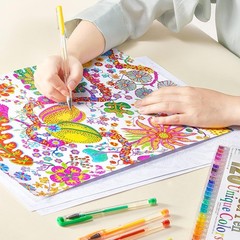 Shuttle Art 120 Unique Colors Gel Pen Set, No Duplicates, for Adult Coloring