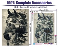 Horse Diamond Painting Kit Full Drill Wall Art Decoration Canvas Set DIY