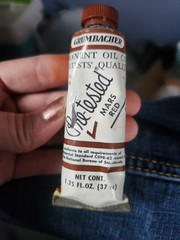 Vintage Grumbacher Pre-Tested Artists Oil Color MARS RED Medium 37 Cc NEW