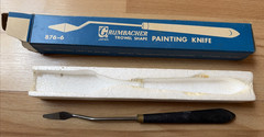 Grumbacher Trowel Shape Painting Knife 876-8 Japan in Box Flexible Steel Stamp