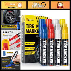 Jumbo Tire Marker Paint Pens – 8 Pack, 15mm Wide Tip, Waterproof, Permanent Ink