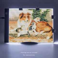 A4 LED Light Pad with Stand, USB Powered Adjustable Brightness Art Board