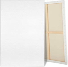 Large Canvas for Painting, 2 Pack 30X40 White Pre Stretched Canvases Fivefold Pr