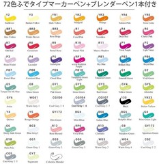 Ohuhu Bold Tip Marker Pen, Brush Type, 72 Colors, 73 Pieces, Illustration Marker