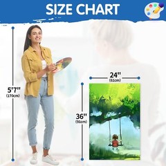 FIXSMITH Stretched Canvas for Painting 24×36 Inch, 2 Pack,Primed Large Canvas…