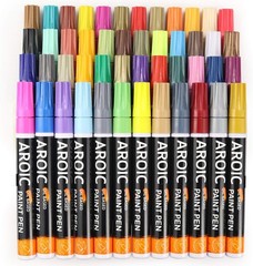 48 Pack Oil-Based Paint Markers Medium Tip for Wood Metal Glass Canvas