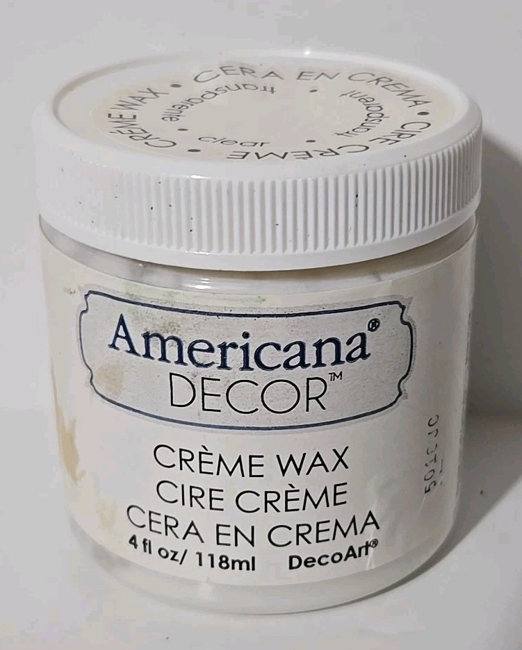 DecoArt Americana Decor Clear Transparent Seal & Protect Creme Wax, 4 Fl. Oz.