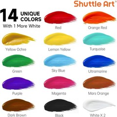 Acrylic Paint, 15 Pack Acrylic Paint Large Bottle Set, 473ml/16oz Each, 14 Un…
