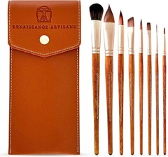 8-Piece Maestro Series Kolinsky Sable Watercolor Paint Brushes Set