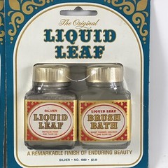 The Original Liquid Leaf Metallic Paint Silver White Fire Lot of 3 Vintage USA
