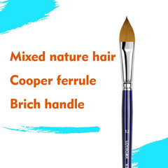 Synthetic Sable Blend Nature Hair Watercolor Brushes-12Pcs Paint Brush Set- roun